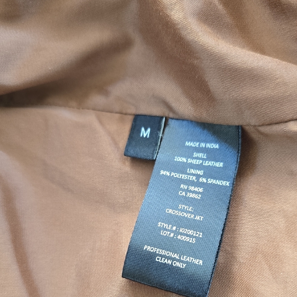 Theory Brown Leather Jacket - Picture 6 of 6